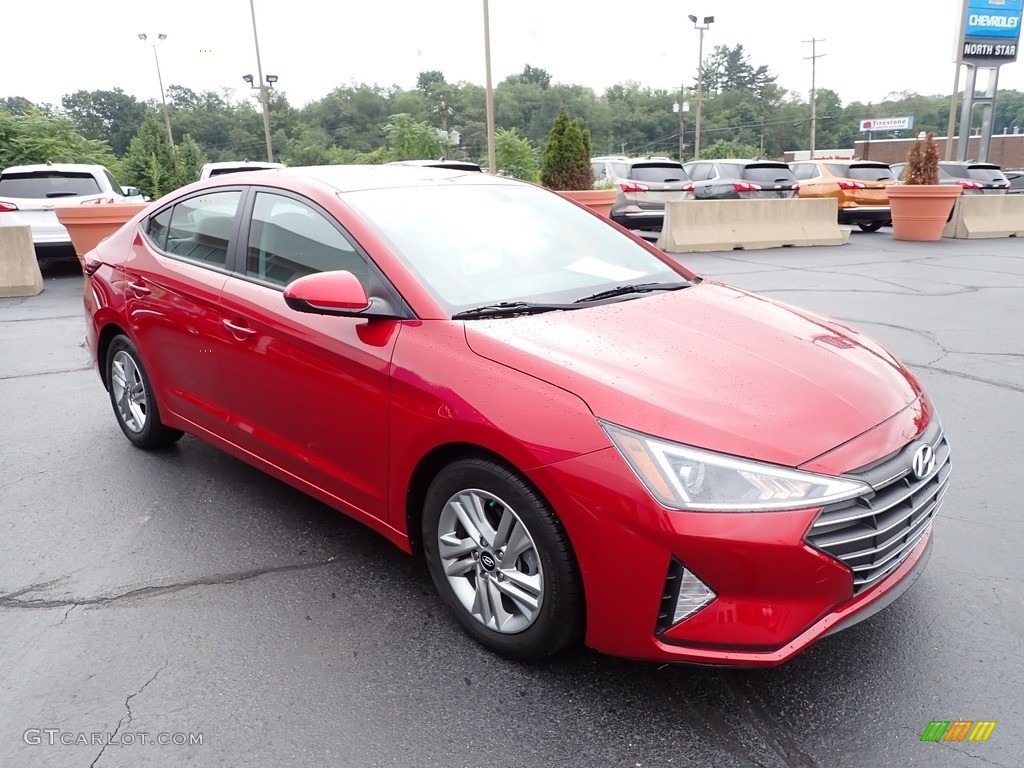 2019 Elantra SEL - Scarlet Red / Gray photo #10