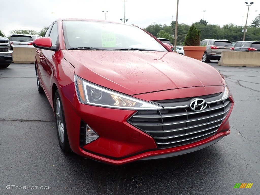 2019 Elantra SEL - Scarlet Red / Gray photo #11
