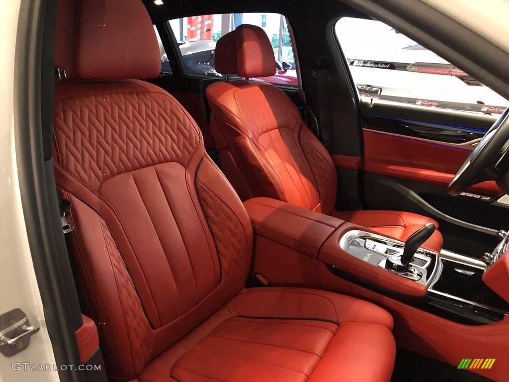 2018 7 Series M760i xDrive Sedan - Mineral White Metallic / Fiona Red/Black photo #11