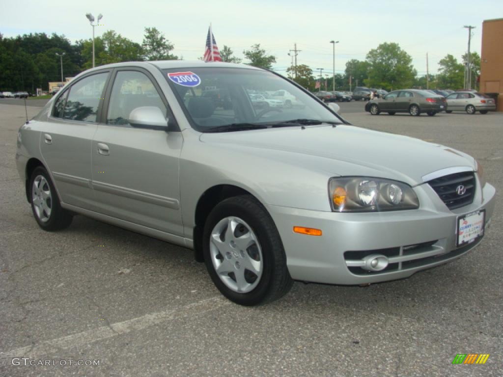2006 Elantra GLS Sedan - Sterling Silver / Gray photo #7