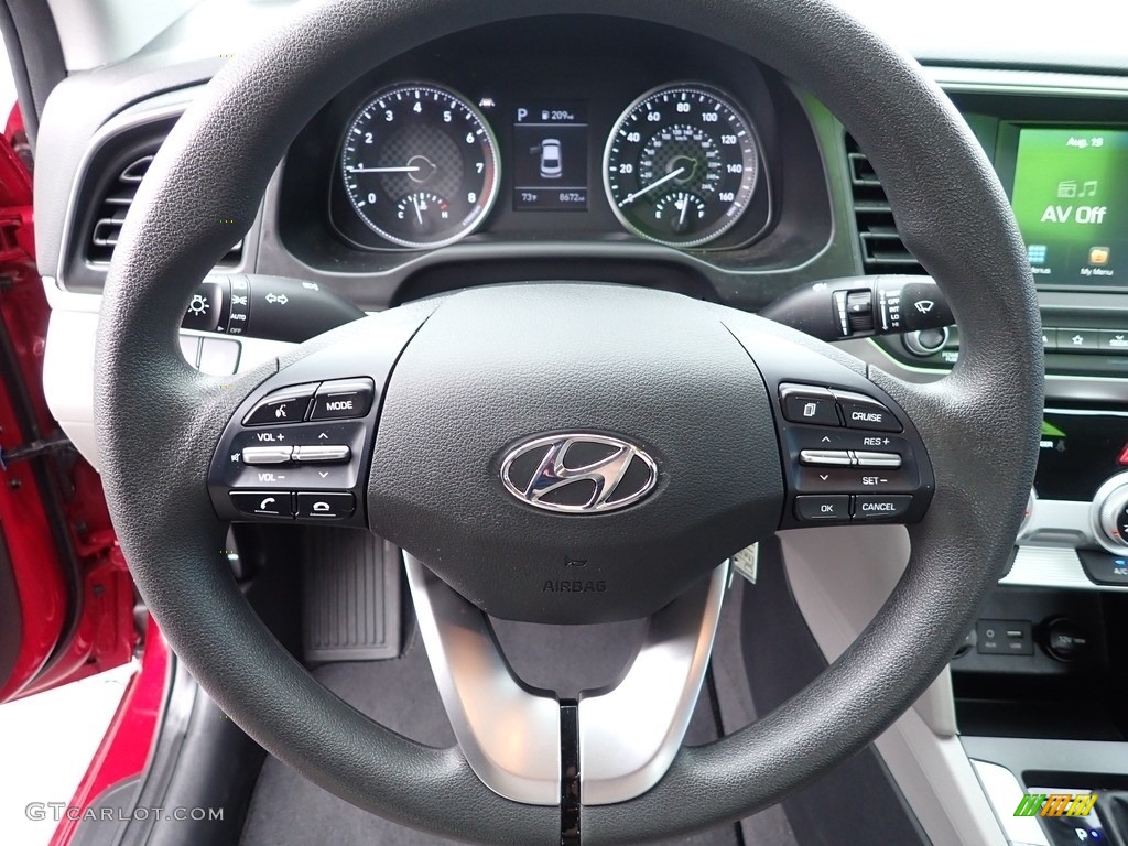2019 Elantra SEL - Scarlet Red / Gray photo #26