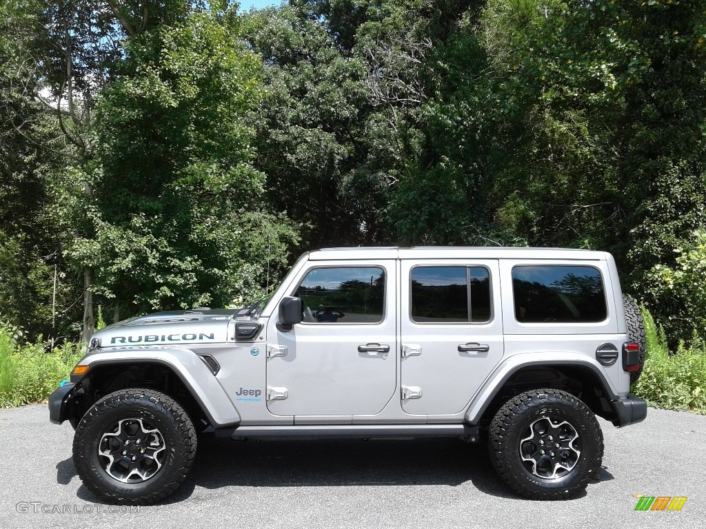 Billet Silver Metallic 2021 Jeep Wrangler Unlimited Rubicon 4xe Hybrid Exterior Photo #142708616