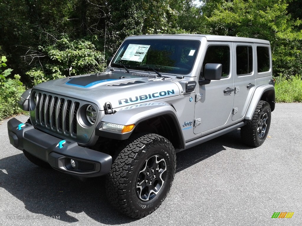 Billet Silver Metallic 2021 Jeep Wrangler Unlimited Rubicon 4xe Hybrid Exterior Photo #142708655