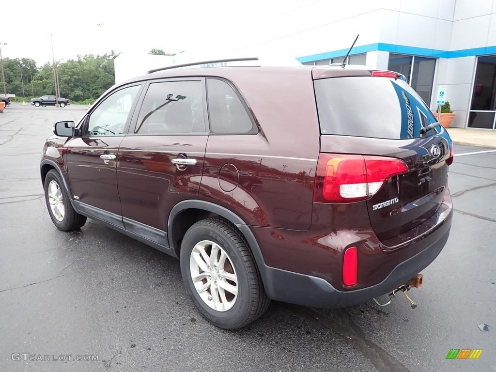 2015 Sorento LX V6 AWD - Dark Cherry / Black photo #4