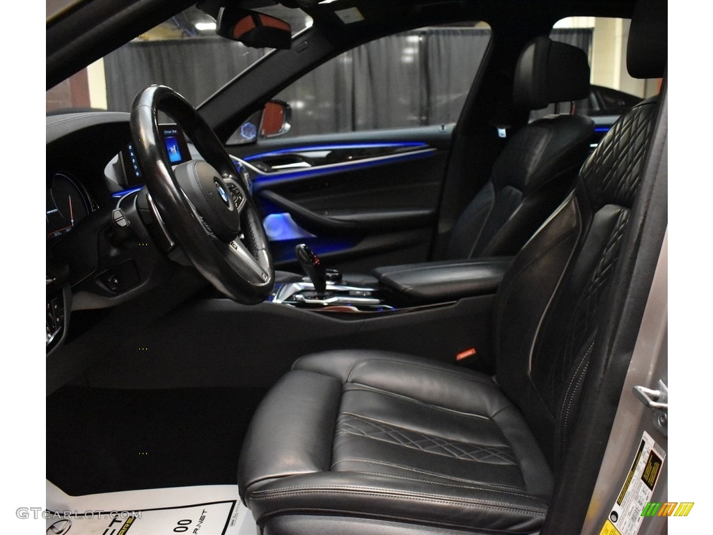 Black Interior 2018 BMW 5 Series M550i xDrive Sedan Photo #142709669