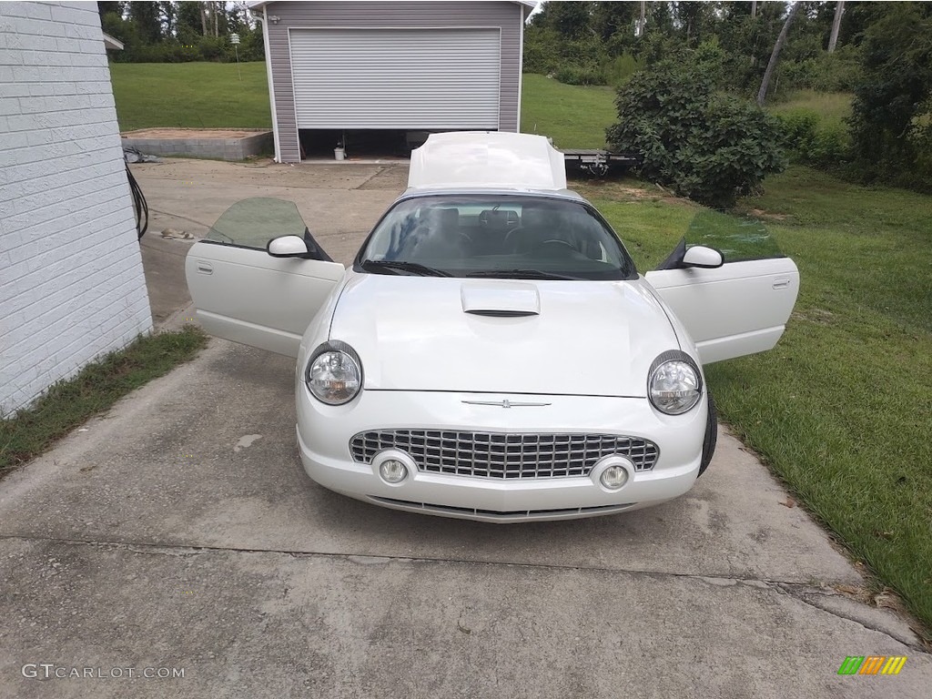 2002 Thunderbird Deluxe Roadster - Whisper White / Midnight Black photo #7