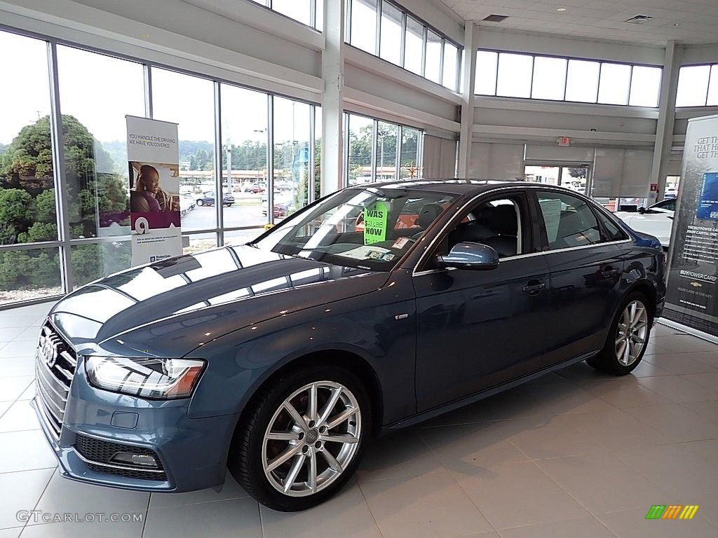 2016 A4 2.0T Premium Plus quattro - Utopia Blue Metallic / Black photo #1