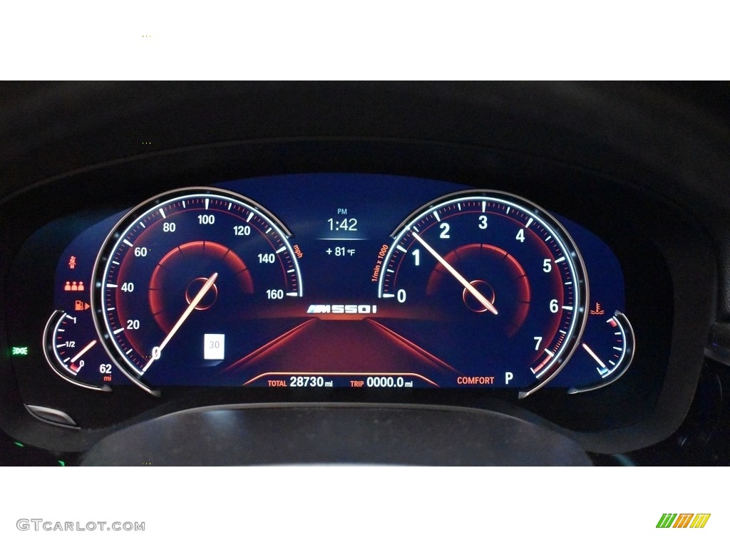 2018 BMW 5 Series M550i xDrive Sedan Gauges Photo #142709978