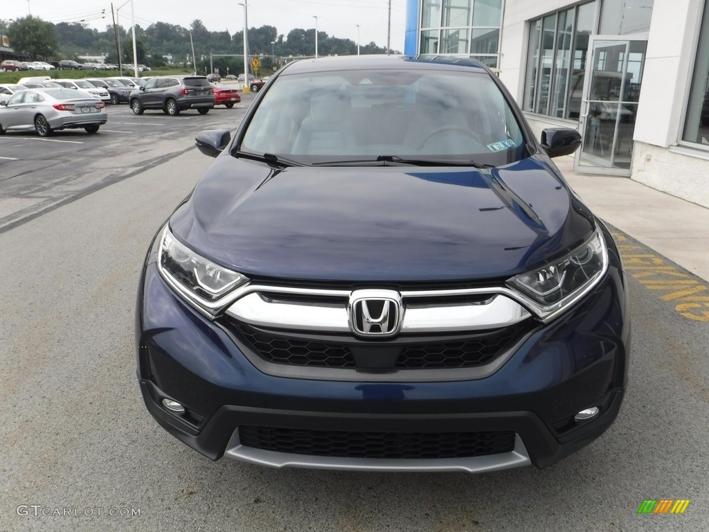 2018 CR-V EX AWD - Obsidian Blue Pearl / Gray photo #4