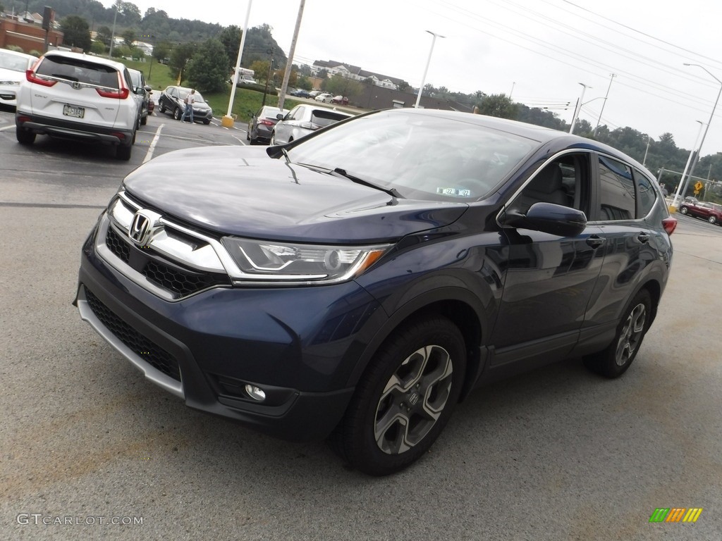 2018 CR-V EX AWD - Obsidian Blue Pearl / Gray photo #5