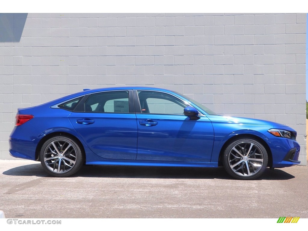 Aegean Blue Metallic 2022 Honda Civic Touring Sedan Exterior Photo #142711337