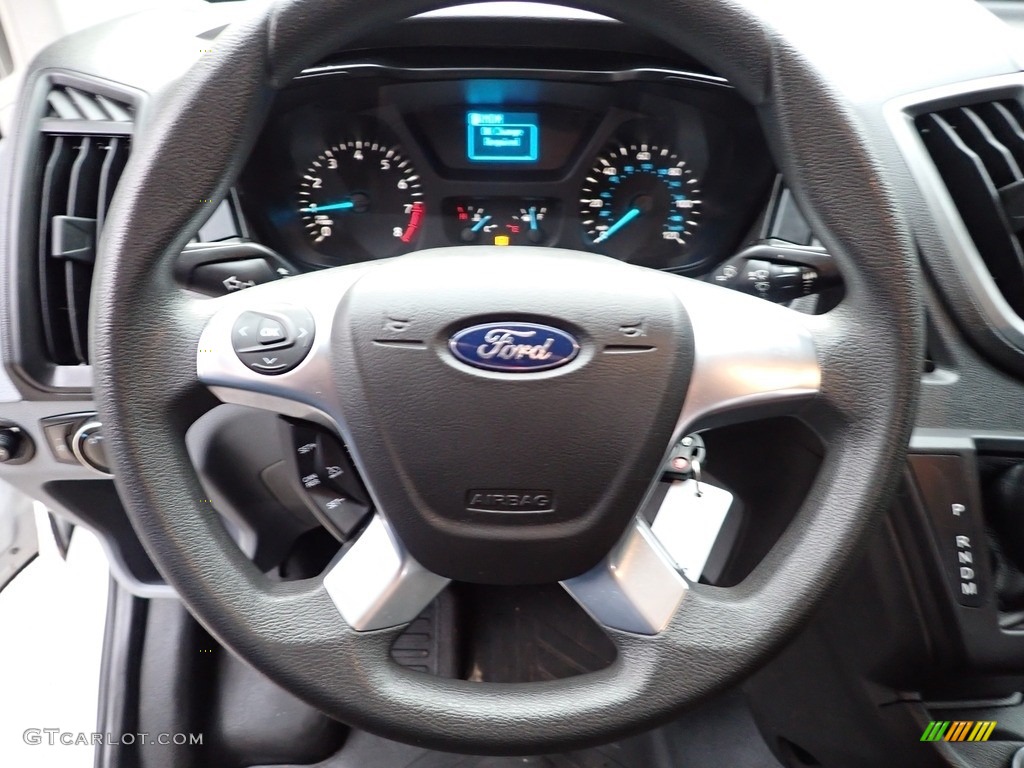 2018 Ford Transit Van 250 LR Regular Charcoal Black Steering Wheel Photo #142711651