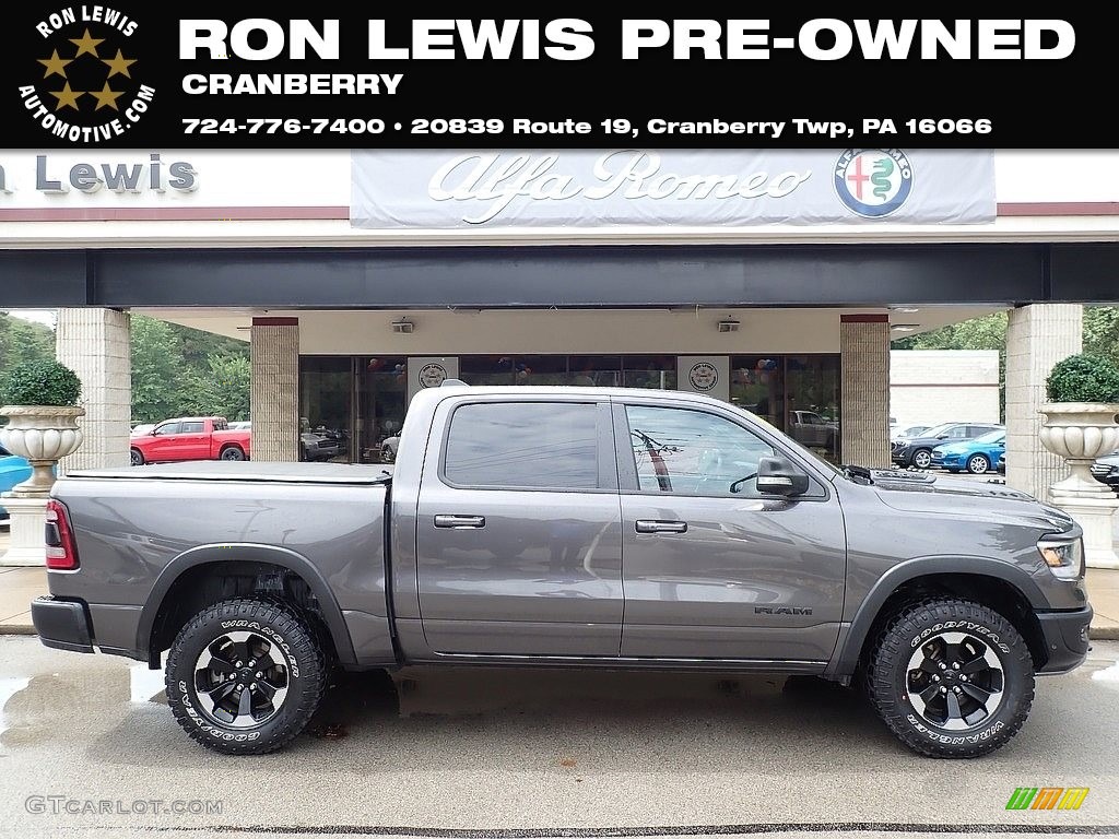 2020 1500 Rebel Crew Cab 4x4 - Granite Crystal Metallic / Red/Black photo #1