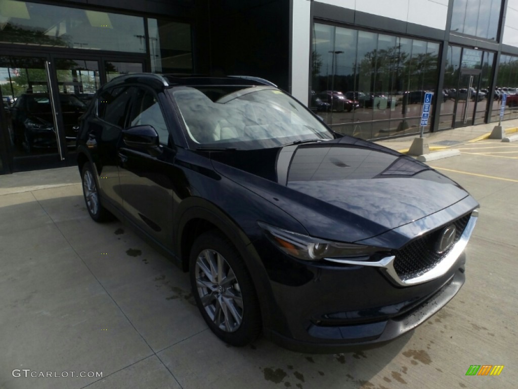2021 CX-5 Grand Touring AWD - Deep Crystal Blue Mica / Parchment photo #1