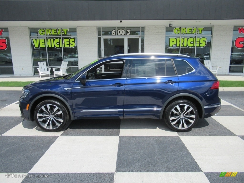2021 Tiguan SEL Premium R-Line 4Motion - Atlantic Blue Metallic / Titan Black photo #1