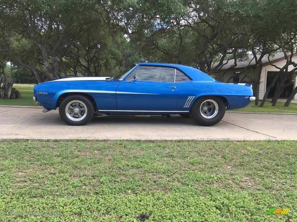 1969 Camaro Z28 Coupe - Bright Blue Metallic / Black photo #1