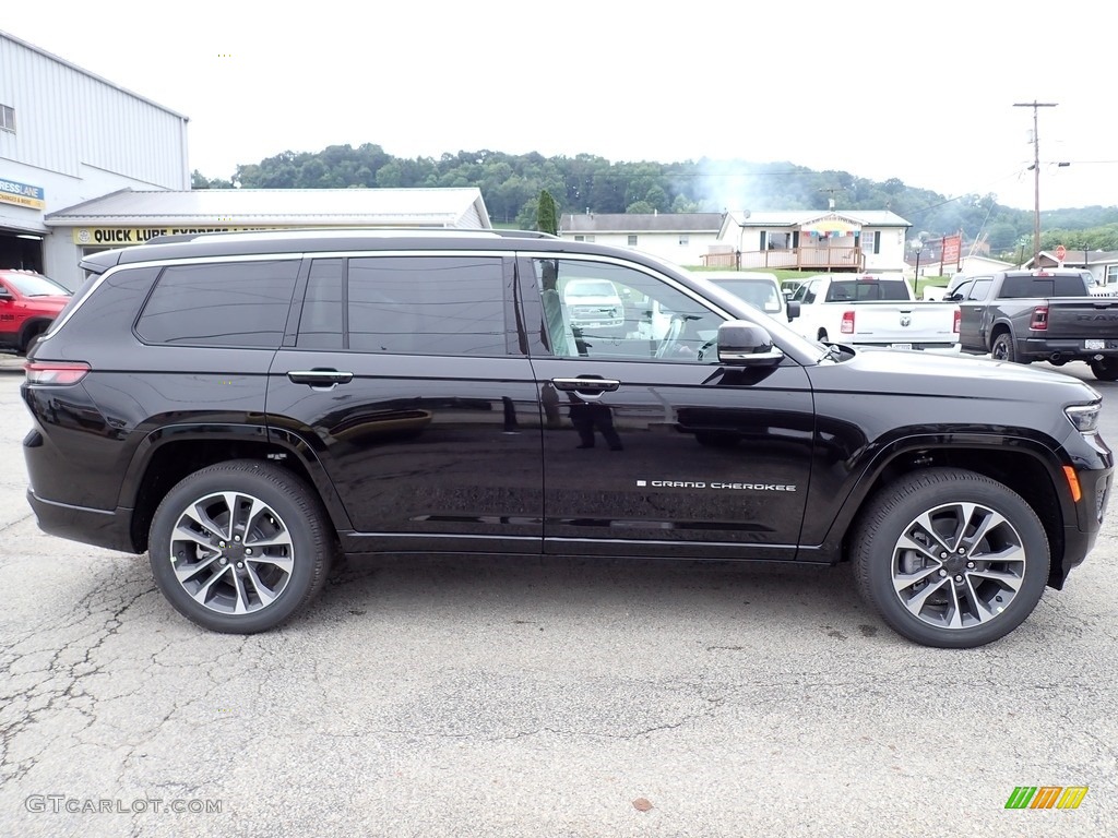 Diamond Black Crystal Pearl 2021 Jeep Grand Cherokee Overland 4x4 Exterior Photo #142720086