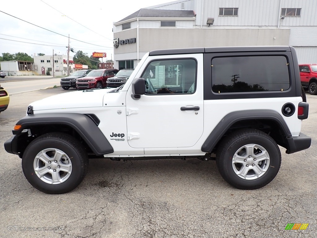 Bright White 2021 Jeep Wrangler Sport 4x4 Exterior Photo #142720419