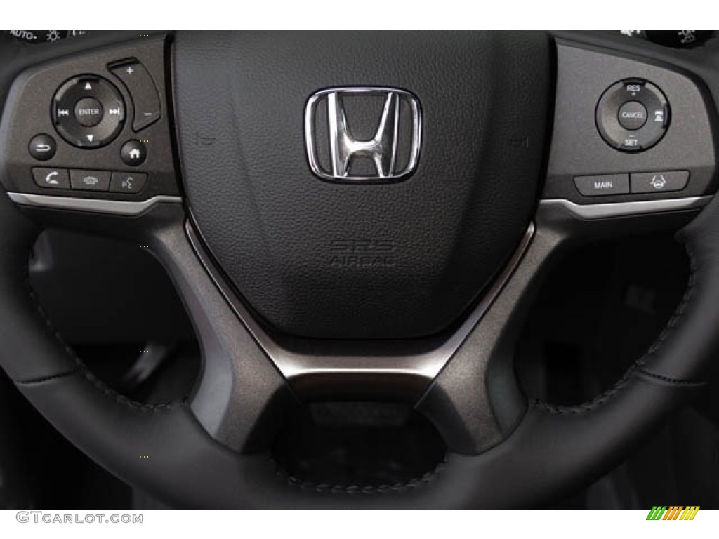 2022 Honda Pilot EX-L Black Steering Wheel Photo #142725318