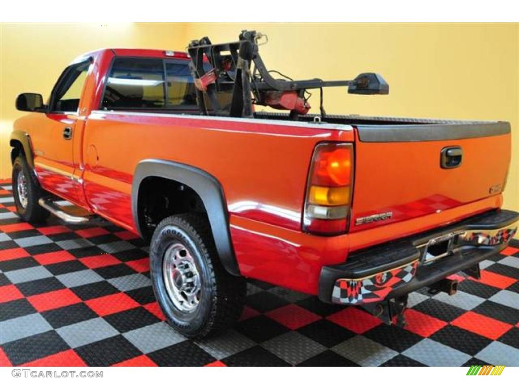 2000 Sierra 2500 SLT Regular Cab 4x4 - Fire Red / Graphite photo #4
