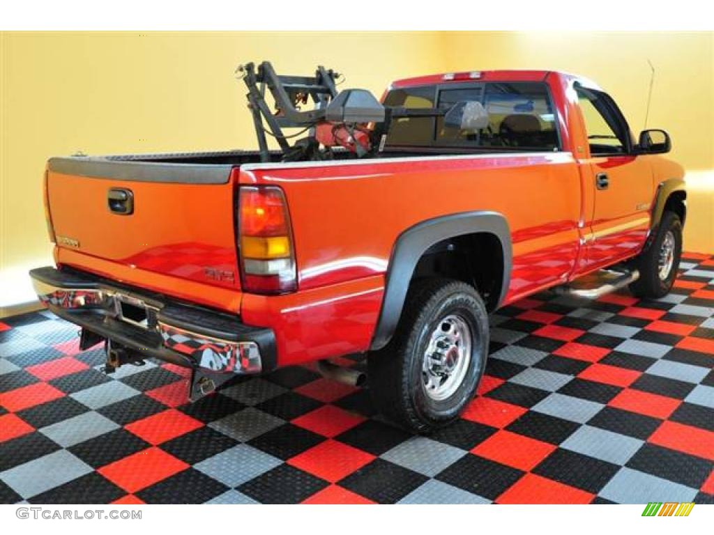 2000 Sierra 2500 SLT Regular Cab 4x4 - Fire Red / Graphite photo #6