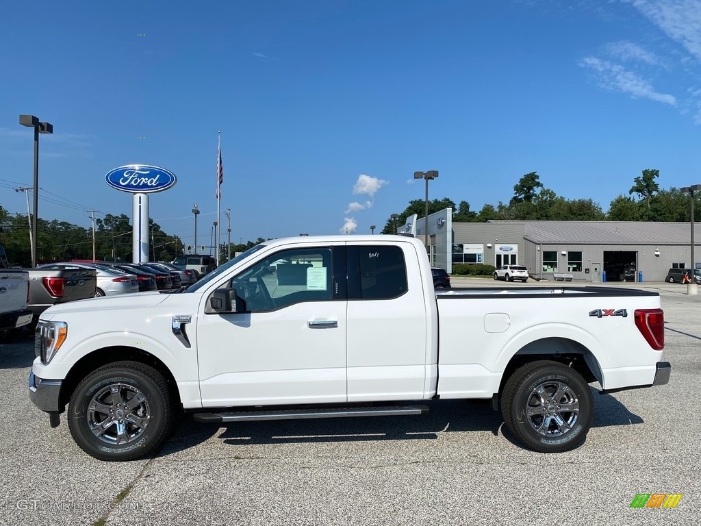 Oxford White 2021 Ford F150 XLT SuperCab 4x4 Exterior Photo #142726716