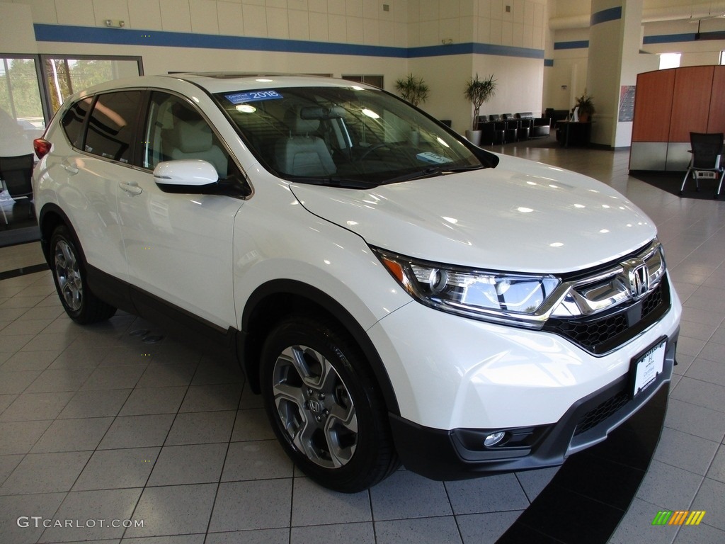 White Diamond Pearl 2018 Honda CR-V EX-L AWD Exterior Photo #142727718