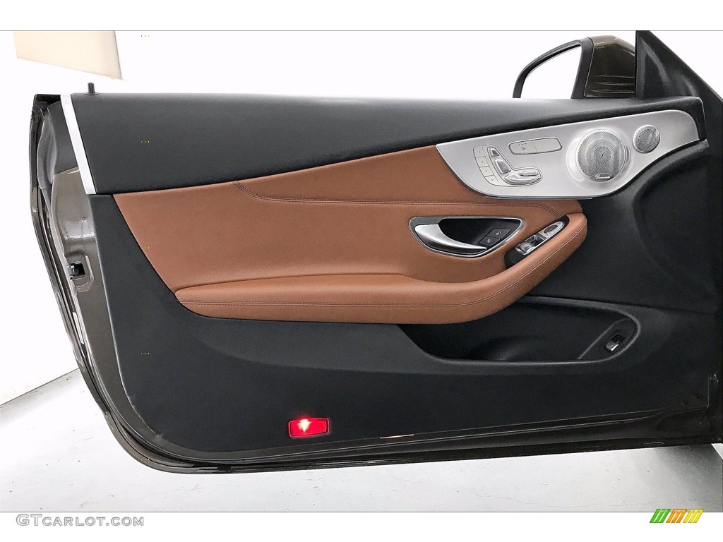 2017 Mercedes-Benz C 300 Coupe Saddle Brown/Black Door Panel Photo #142728489