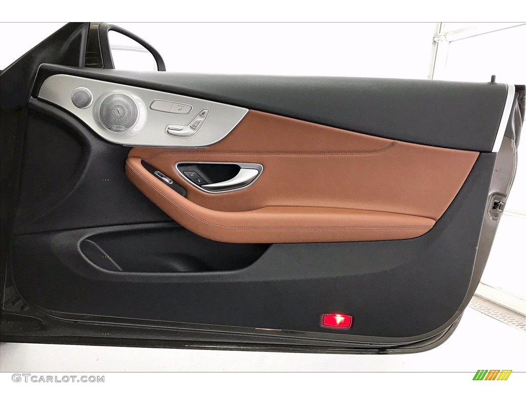 2017 Mercedes-Benz C 300 Coupe Saddle Brown/Black Door Panel Photo #142728516