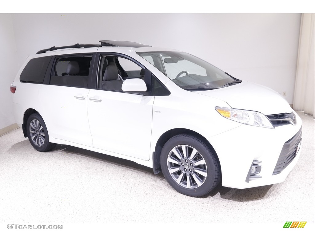 Blizzard White Pearl Toyota Sienna