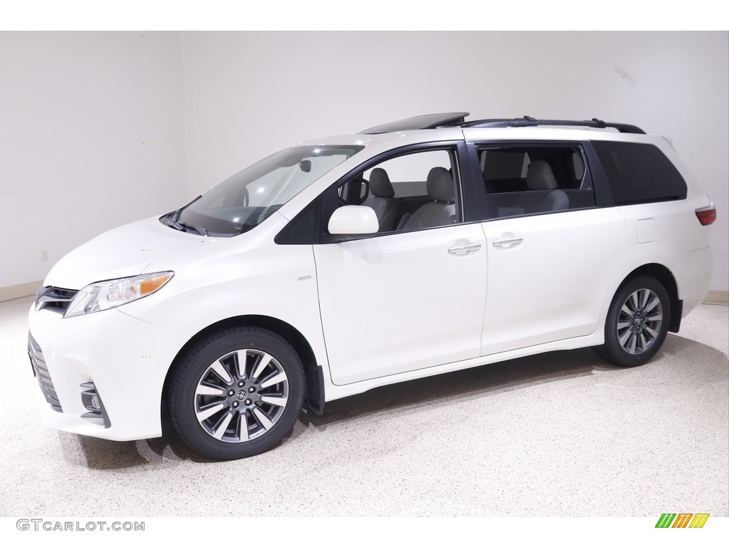 2020 Sienna XLE AWD - Blizzard White Pearl / Ash photo #3