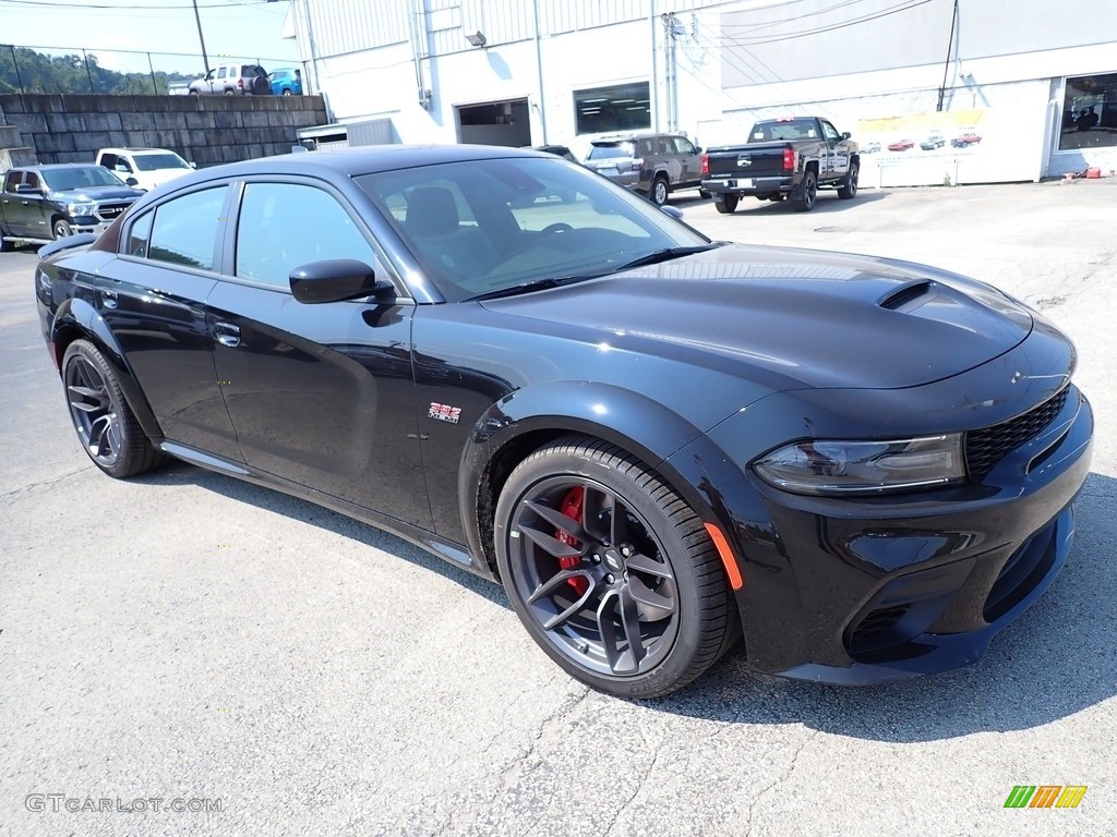 Pitch Black 2021 Dodge Charger Scat Pack Widebody Exterior Photo #142729823