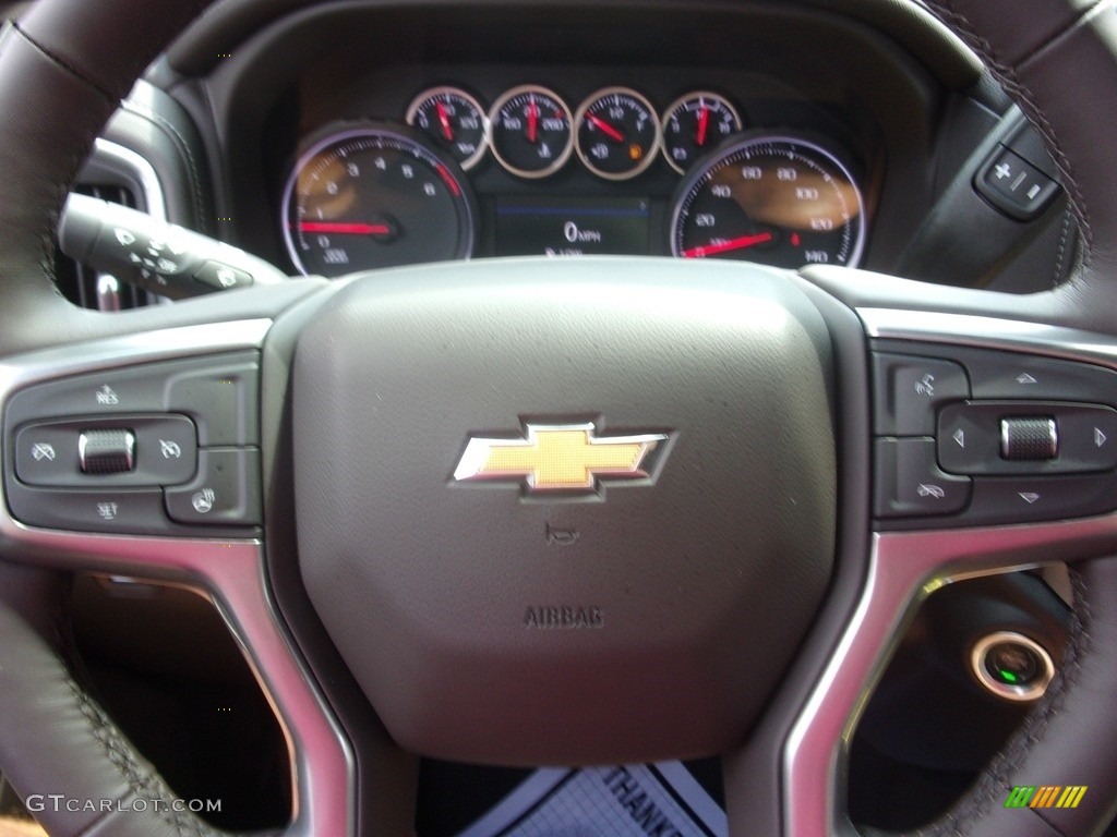 2022 Chevrolet Silverado 2500HD LTZ Crew Cab 4x4 Gideon/Very Dark Atmosphere Steering Wheel Photo #142730546