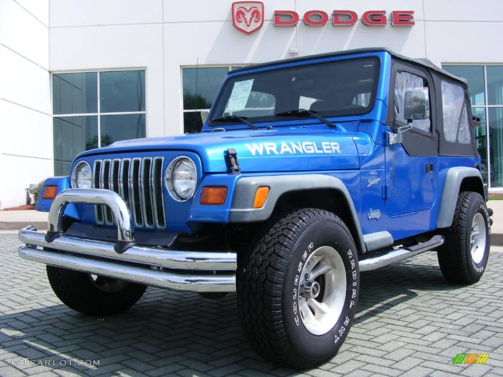 1999 Wrangler Sport 4x4 - Intense Blue  Pearlcoat / Agate photo #1