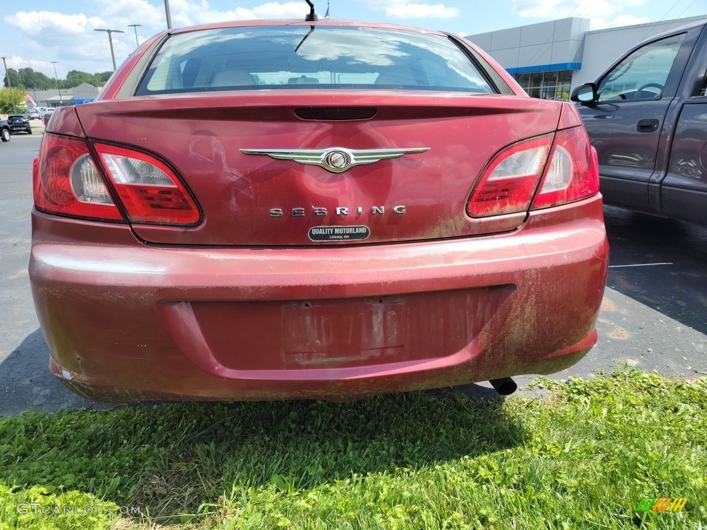 2008 Sebring LX Sedan - Inferno Red Crystal Pearl / Dark Slate Gray/Light Slate Gray photo #7