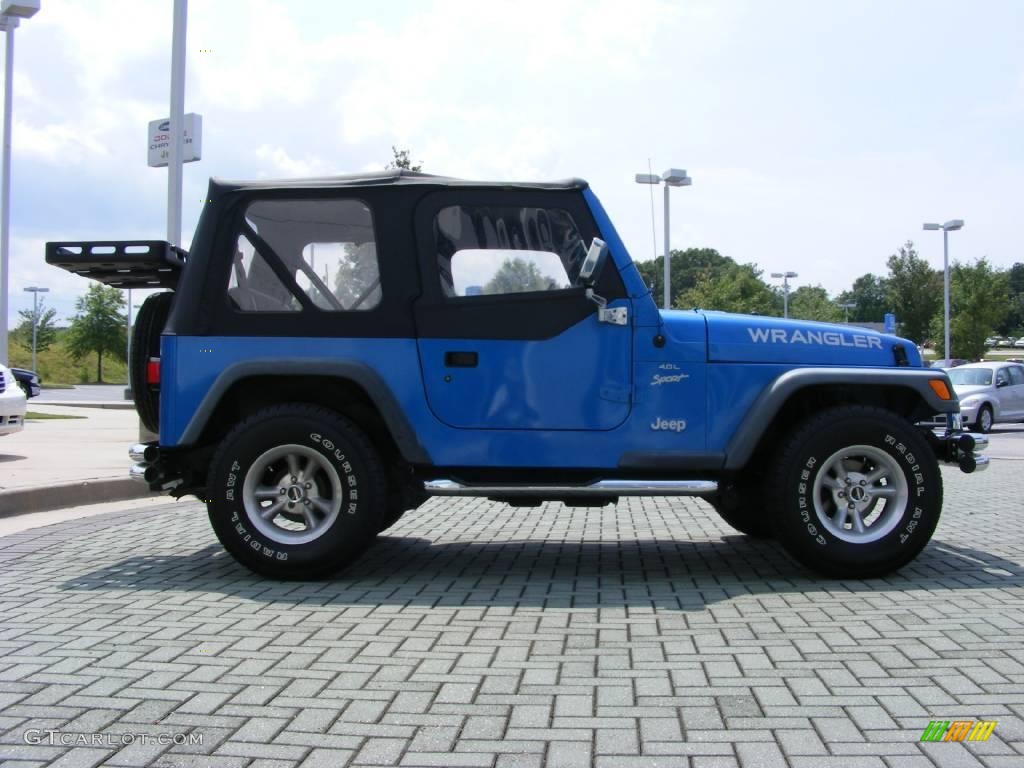 1999 Wrangler Sport 4x4 - Intense Blue  Pearlcoat / Agate photo #6