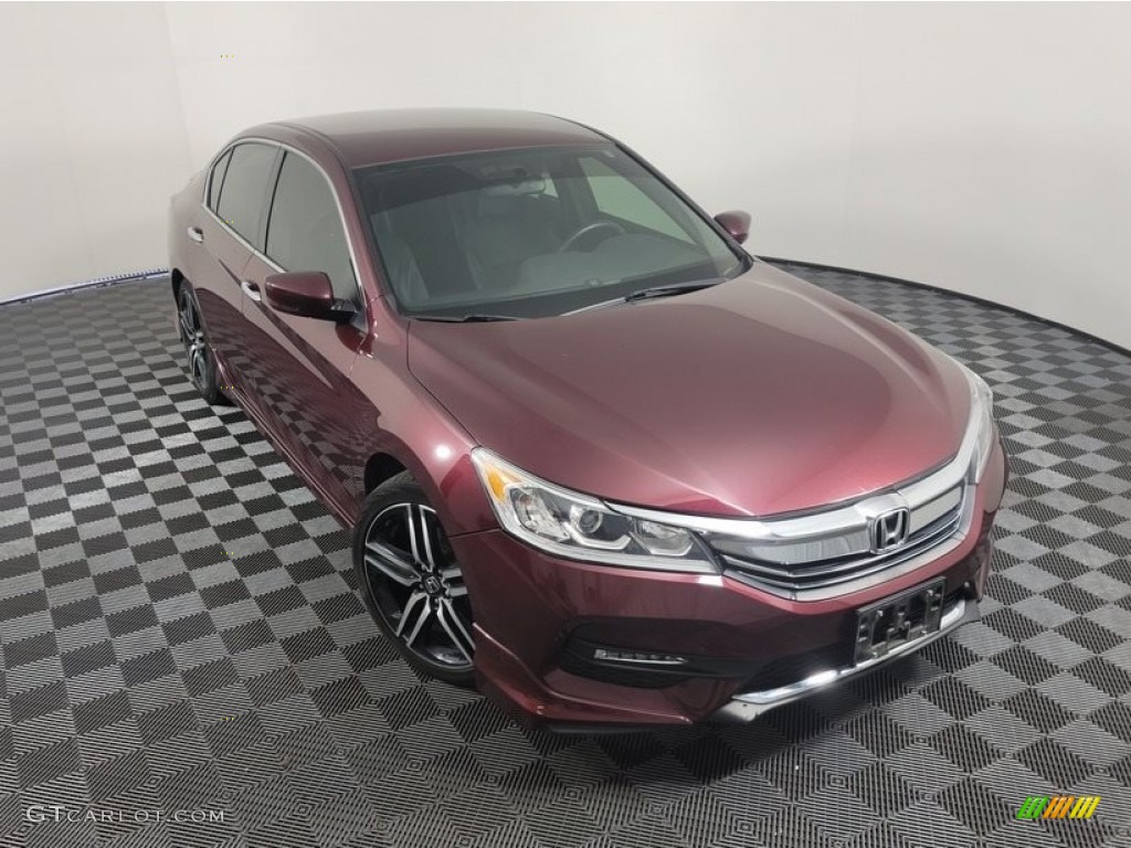 2016 Accord Sport Sedan - Basque Red Pearl II / Black photo #2