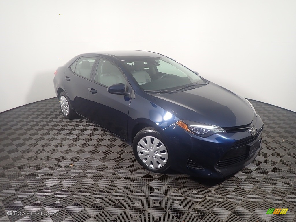 2018 Corolla LE - Blue Crush Metallic / Ash/Dark Gray photo #3