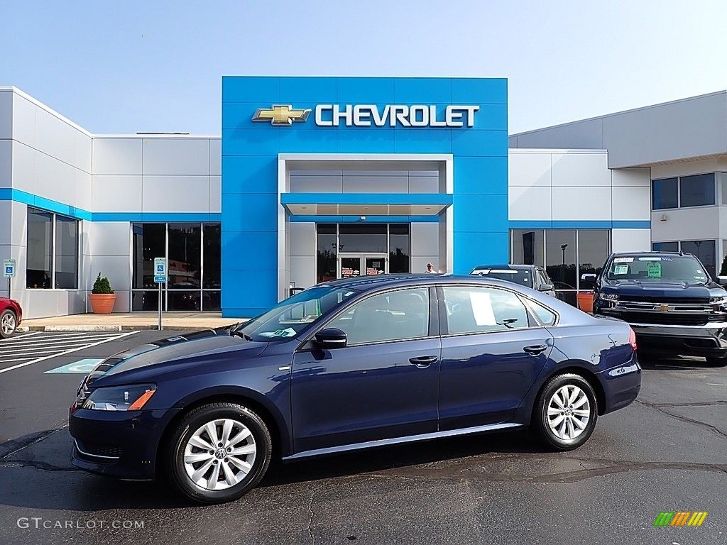 2015 Passat Wolfsburg Edition Sedan - Night Blue Metallic / Titan Black photo #1