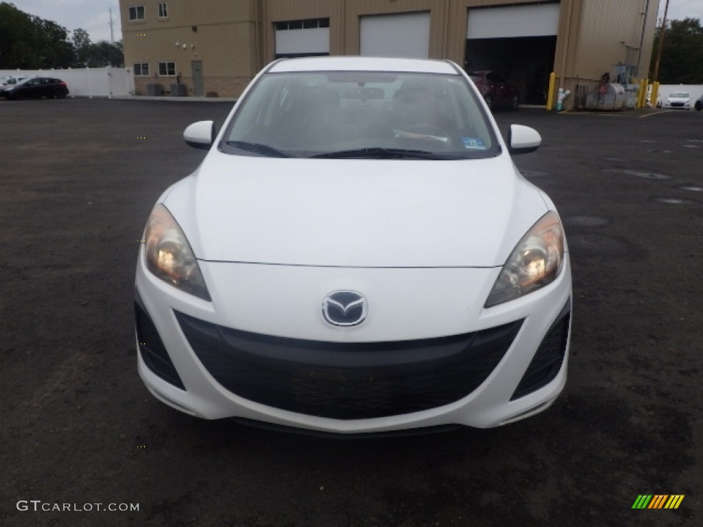 2011 MAZDA3 i Touring 4 Door - Crystal White Pearl Mica / Black photo #2