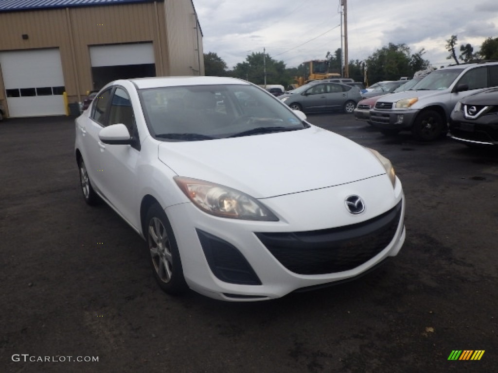 2011 MAZDA3 i Touring 4 Door - Crystal White Pearl Mica / Black photo #3