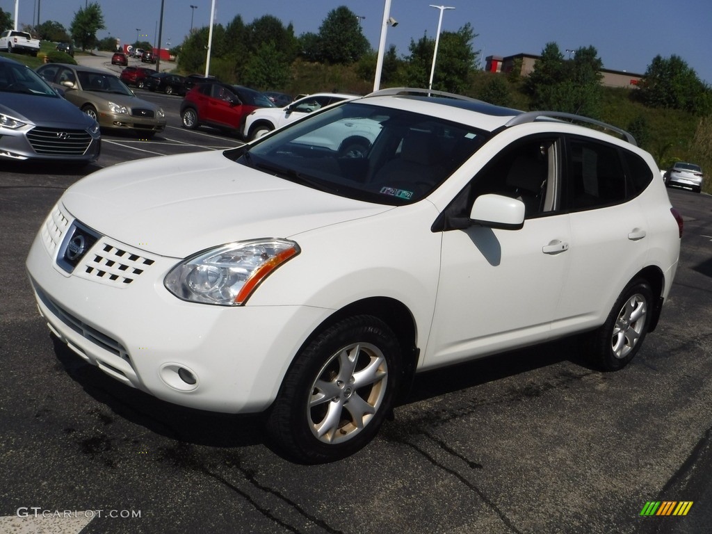 2008 Rogue SL AWD - Phantom White Pearl / Gray photo #6