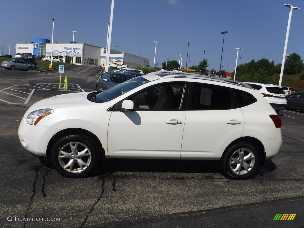 2008 Rogue SL AWD - Phantom White Pearl / Gray photo #7