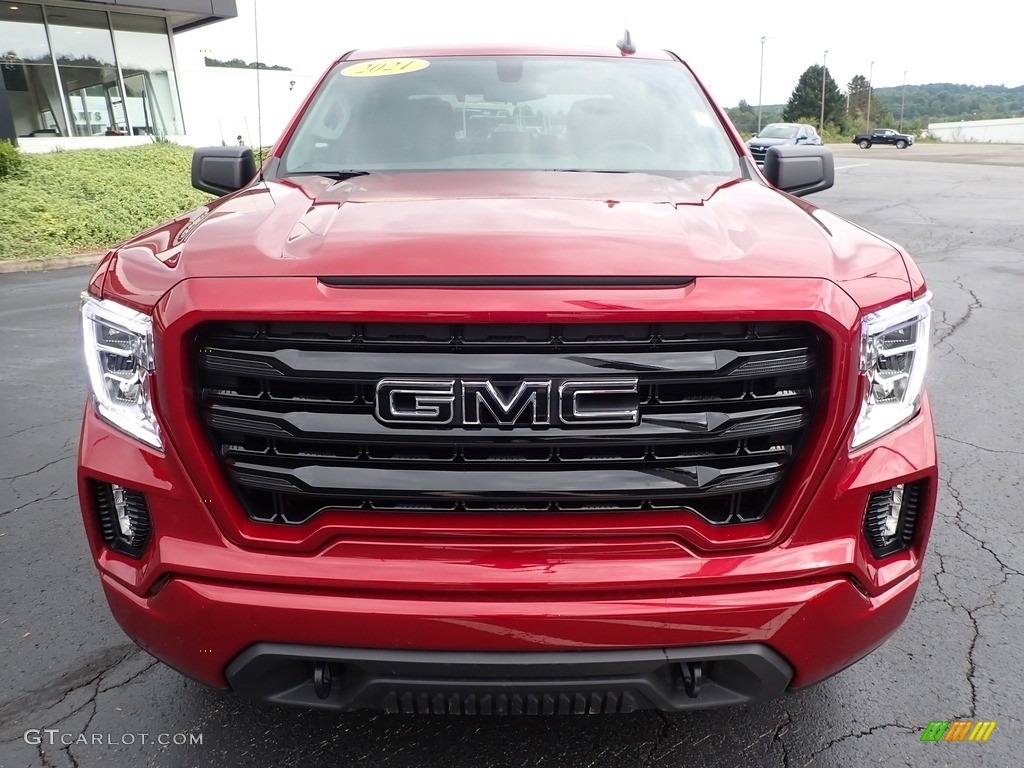 2021 Sierra 1500 Elevation Crew Cab 4WD - Cayenne Red Tintcoat / Jet Black photo #3