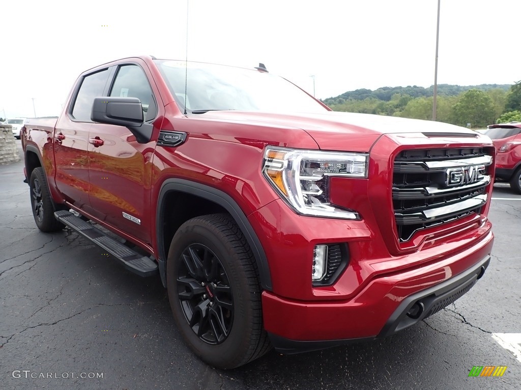 2021 Sierra 1500 Elevation Crew Cab 4WD - Cayenne Red Tintcoat / Jet Black photo #4