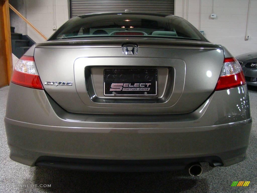 2007 Civic EX Coupe - Galaxy Gray Metallic / Gray photo #5