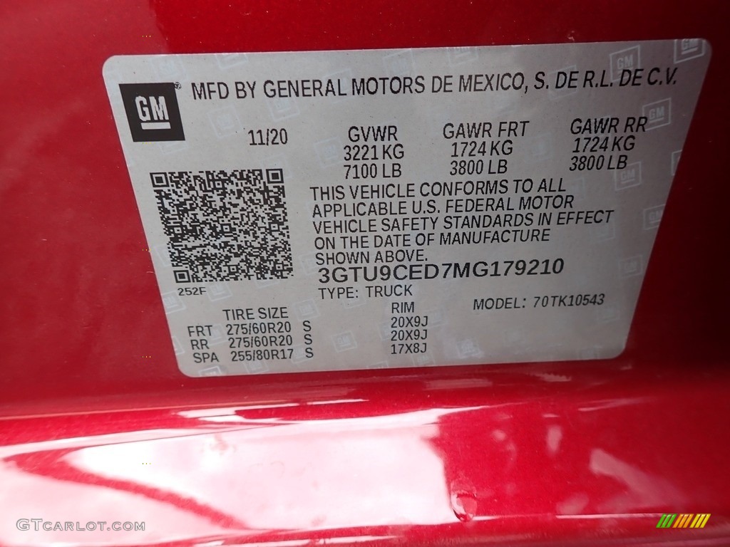2021 Sierra 1500 Elevation Crew Cab 4WD - Cayenne Red Tintcoat / Jet Black photo #15