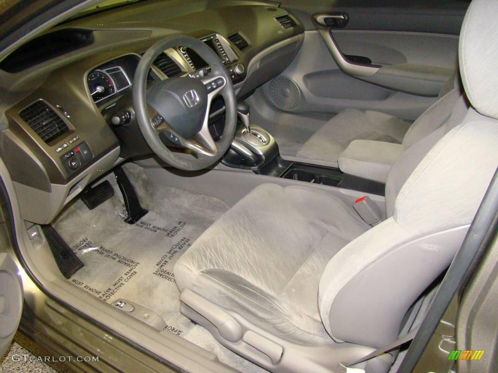 2007 Civic EX Coupe - Galaxy Gray Metallic / Gray photo #8