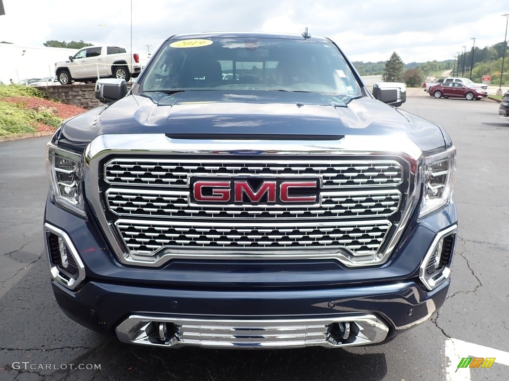 2019 Sierra 1500 Denali Crew Cab 4WD - Pacific Blue Metallic / Dark Walnut/­Dark Ash Grey photo #3