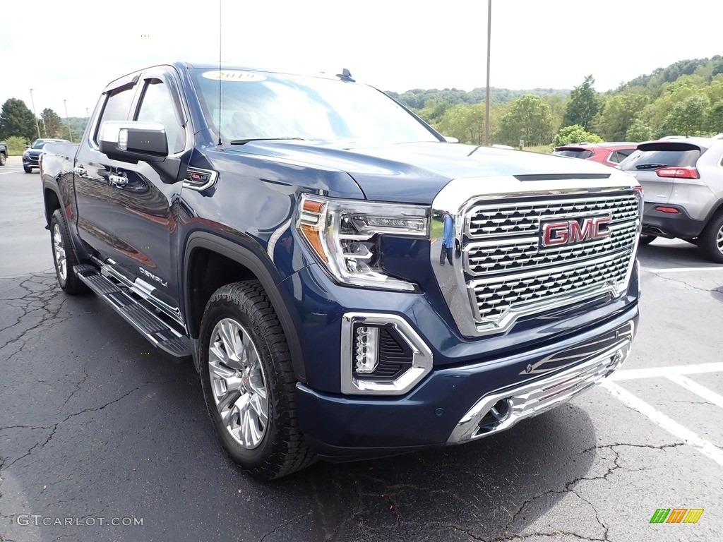 2019 Sierra 1500 Denali Crew Cab 4WD - Pacific Blue Metallic / Dark Walnut/­Dark Ash Grey photo #4